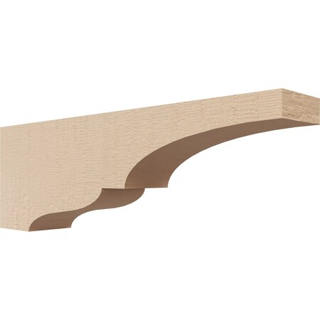 Ekena Millwork 2"W x 12"D x 4"H Thin Asheboro Rough Cedar Woodgrain TimberThane Corbel, Primed Tan CORUR02X12X04ASHRCPR